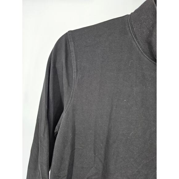 Talbots Black Cotton Blend Long Sleeve Mock-Neck Knitted Top Size PM - Picture 2 of 5